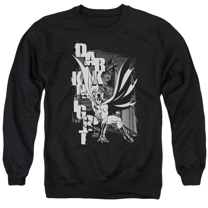 Batman Vertical Letters Mens Crewneck Sweatshirt Black