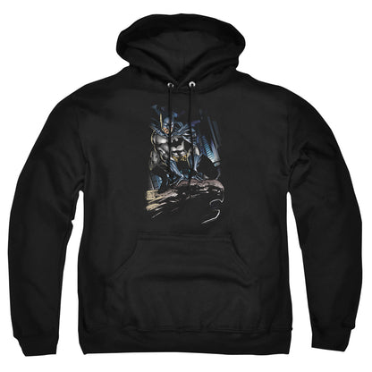 Batman Perched Mens Hoodie Black Officially Licensed