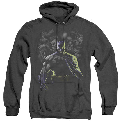 Batman Villains Unleashed Heather Mens Hoodie Black Officially Licensed