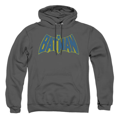 Batman Sketch Logo Mens Hoodie Charcoal Officially Licensed