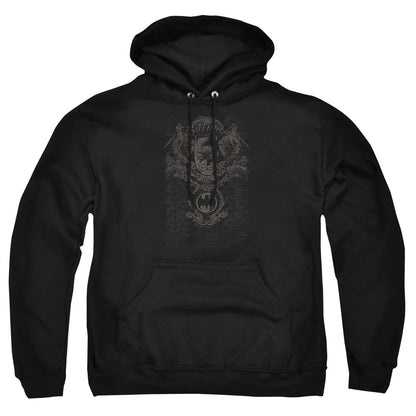 Batman Dark Knight Heraldry Mens Hoodie Black Officially Licensed