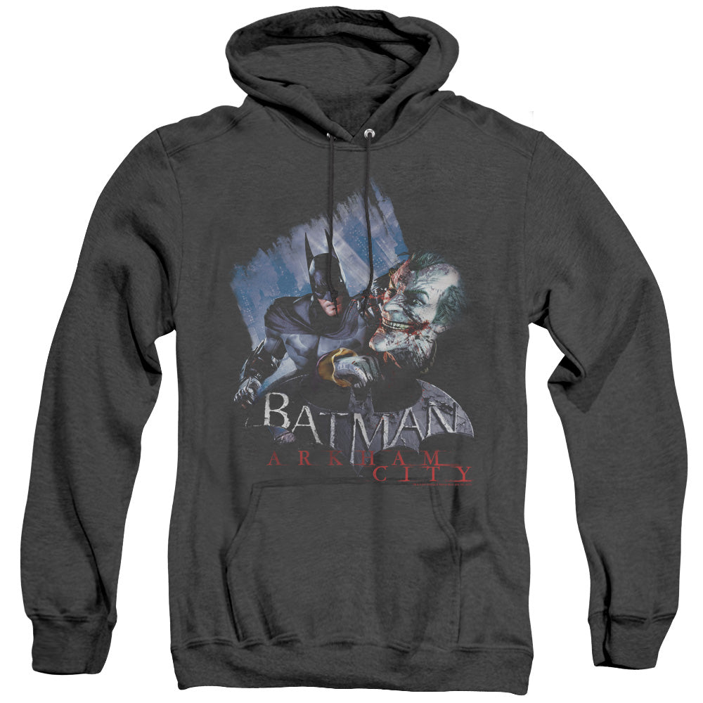 Arkham City Jokes On You! Heather Mens Hoodie Black Officially Licensed
