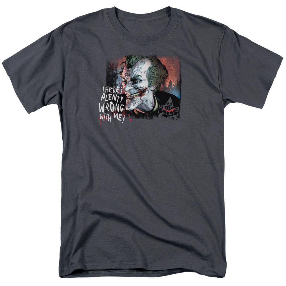 Arkham City Plenty Wrong Mens T Shirt Charcoal