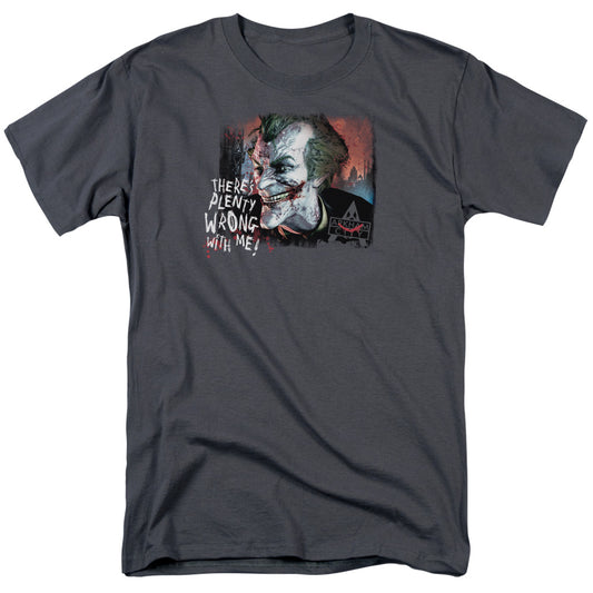 Arkham City Plenty Wrong Mens T Shirt Charcoal