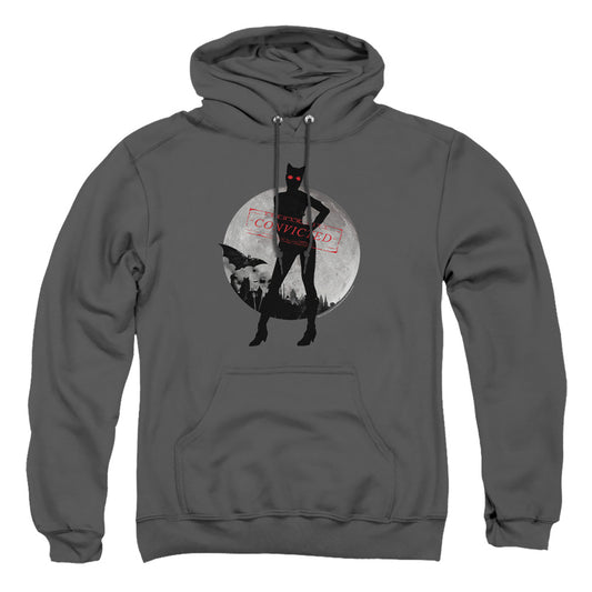 Arkham City Catwoman Convicted Mens Hoodie Charcoal Officially Licensed