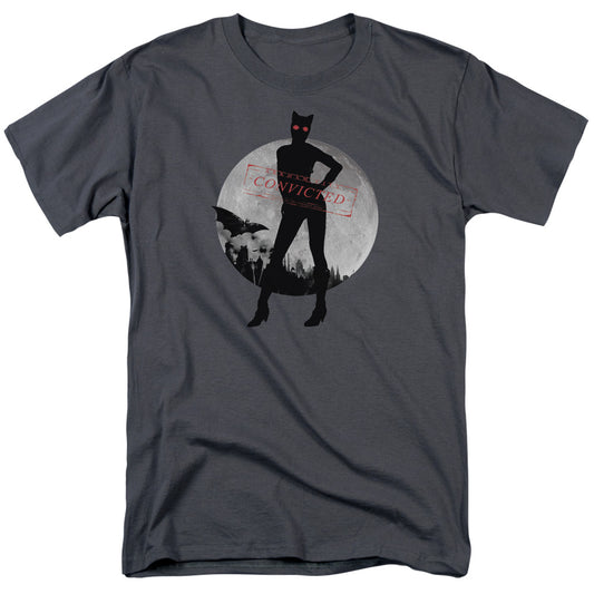 Arkham City Catwoman Convicted Mens T Shirt Charcoal