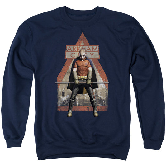 Arkham City Arkham Robin Mens Crewneck Sweatshirt Navy