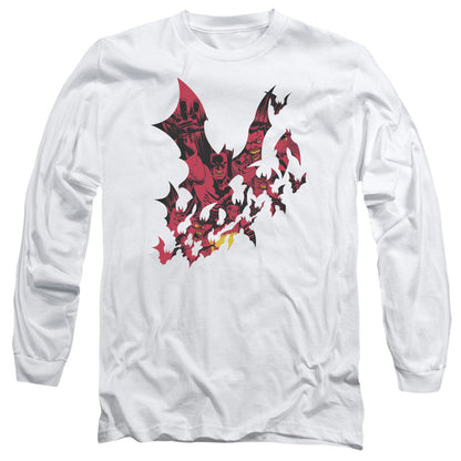 Batman Broken City Mens Long Sleeve Shirt White Officially Licensed