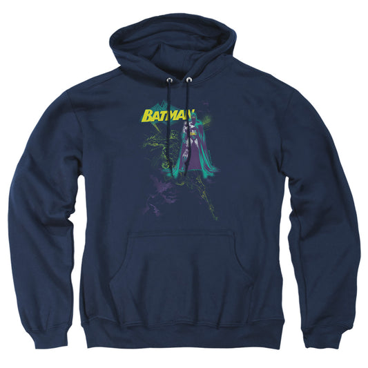 Batman Bat Spray Mens Hoodie Navy Officially Licensed