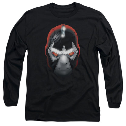 Batman Bane Head Mens Long Sleeve Shirt Black Officially Licensed