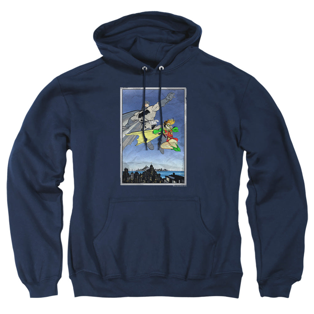 Batman Dkr Duo Mens Hoodie Navy Officially Licensed