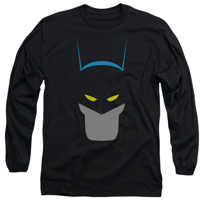 Batman Simplified Mens Long Sleeve Shirt Black Officially Licensed