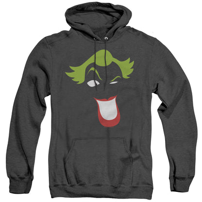 Batman Joker Simplified Heather Mens Hoodie Black Officially Licensed