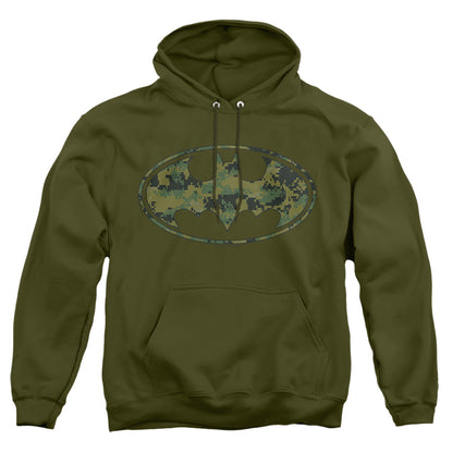 Batman Marine Camo Shield Mens Hoodie Military Green Officially Licensed
