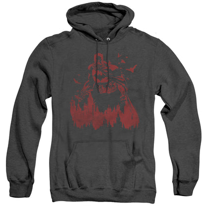 Batman Red Knight Heather Mens Hoodie Black Officially Licensed