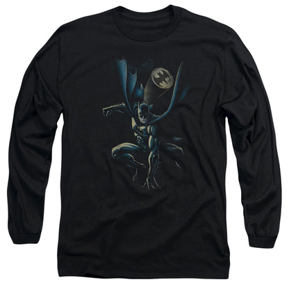 Batman Calling All Bats Mens Long Sleeve Shirt Black Officially Licensed