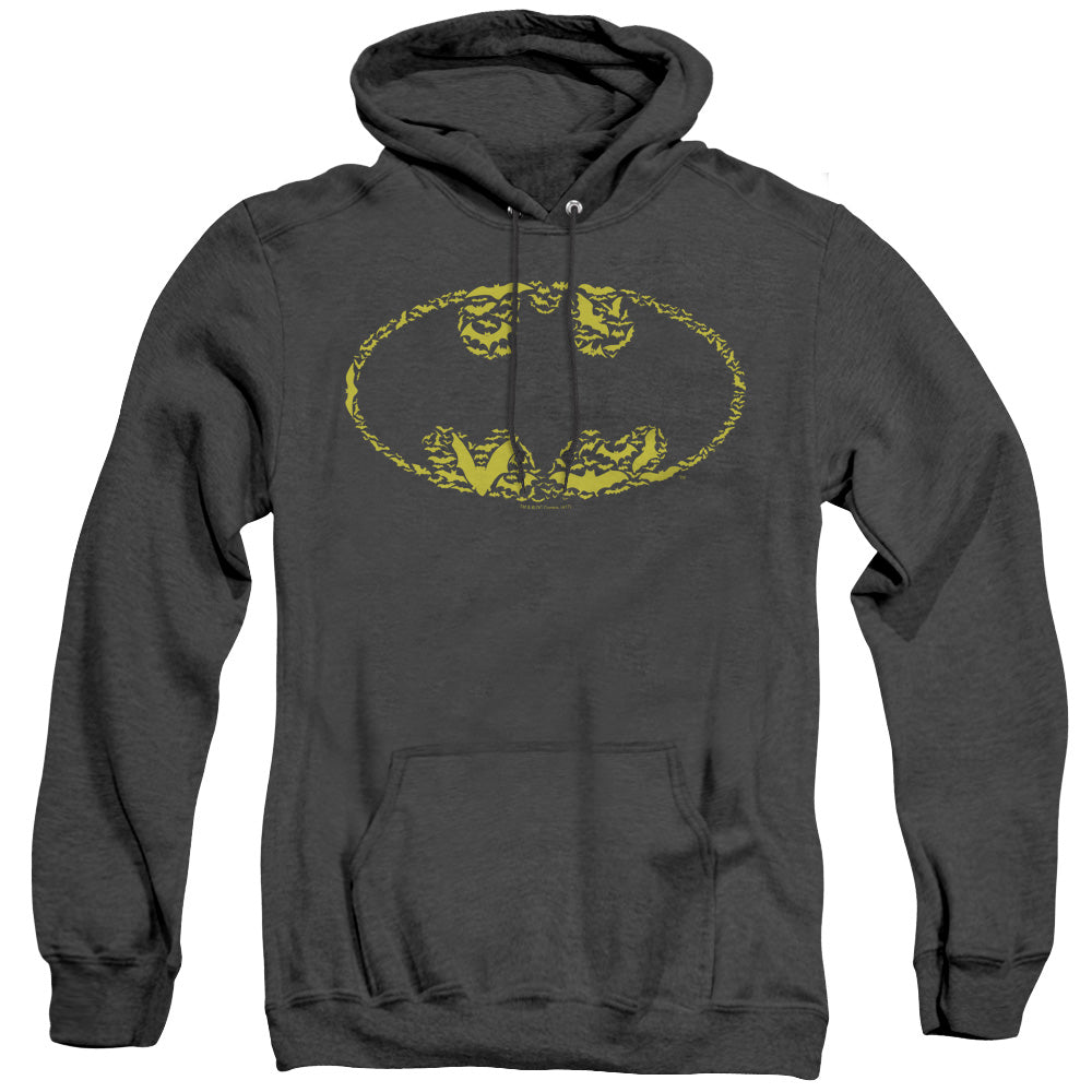 Batman Bats On Bats Heather Mens Hoodie Black Officially Licensed