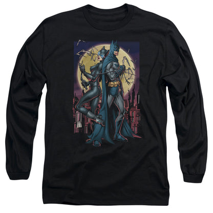 Batman Paint The Town Red Mens Long Sleeve Shirt Black Officially Licensed