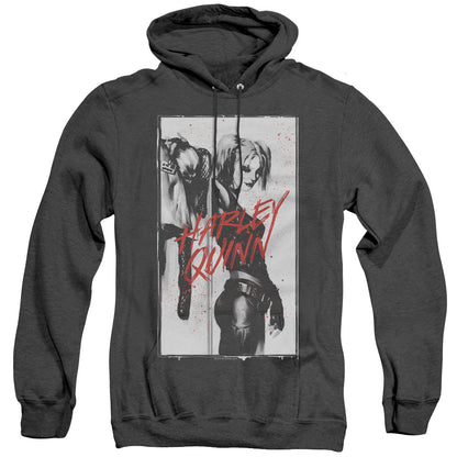 Batman Inked Quinn Heather Mens Hoodie Black Officially Licensed