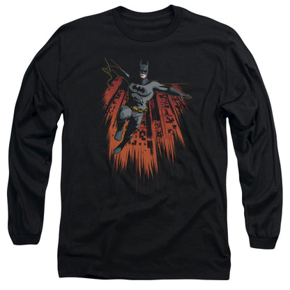 Batman Majestic Mens Long Sleeve Shirt Black Officially Licensed