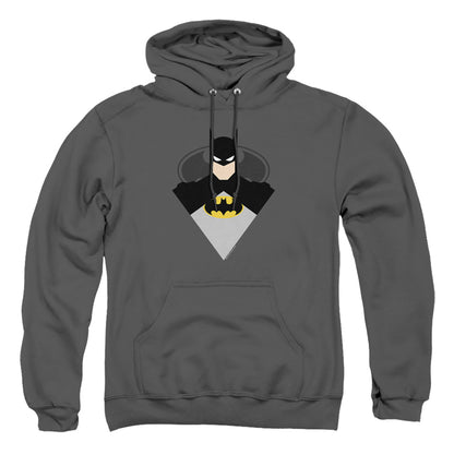 Batman Simple Bat Mens Hoodie Charcoal Officially Licensed