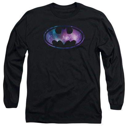 Batman Galaxy Signal Mens Long Sleeve Shirt Black Officially Licensed