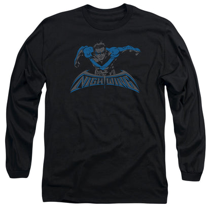 Batman Wing Of The Night Mens Long Sleeve Shirt Black Officially Licensed