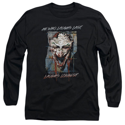Batman Just For Laughs Mens Long Sleeve Shirt Black Officially Licensed