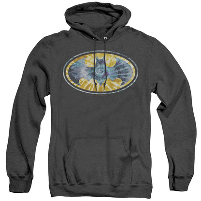 Batman Tie Dye 3 Heather Mens Hoodie Black Officially Licensed