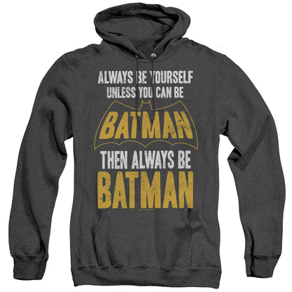 Batman Be Batman Heather Mens Hoodie Black Officially Licensed
