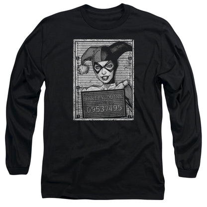 Batman Harley Inmate Mens Long Sleeve Shirt Black Officially Licensed