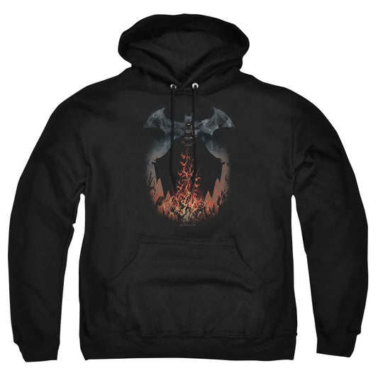 Batman Smoke & Fire Mens Hoodie Black Officially Licensed