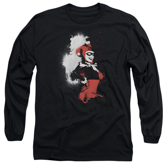 Batman Splattered Couple Mens Long Sleeve Shirt Black Officially Licensed