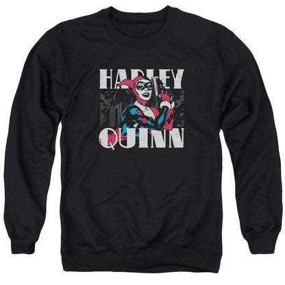 Batman Harley Bold Mens Crewneck Sweatshirt Black