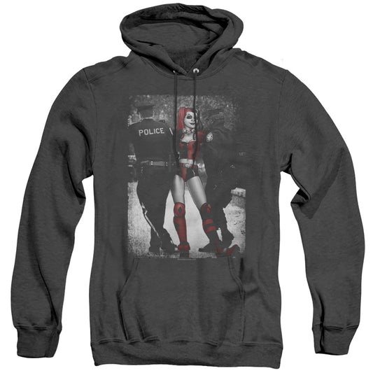 Batman Arrest Heather Mens Hoodie Black Officially Licensed