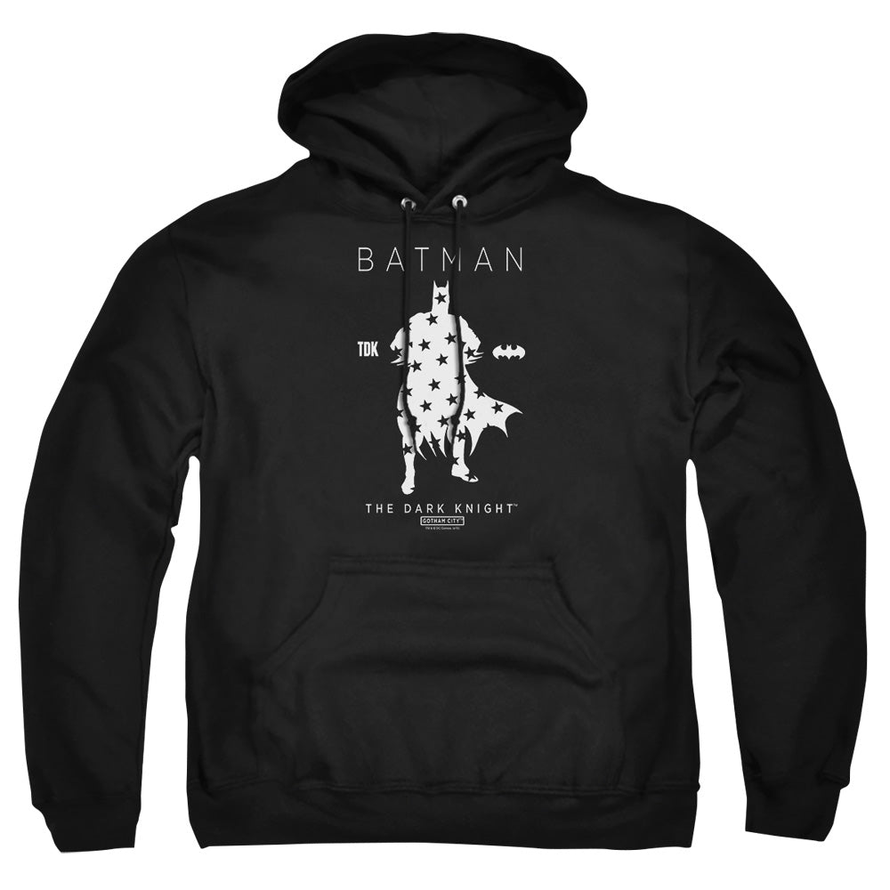 Batman Star Silhouette Mens Hoodie Black Officially Licensed