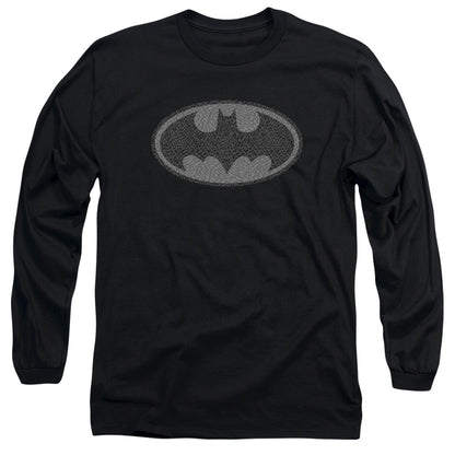 Batman Elephant Signal Mens Long Sleeve Shirt Black Officially Licensed