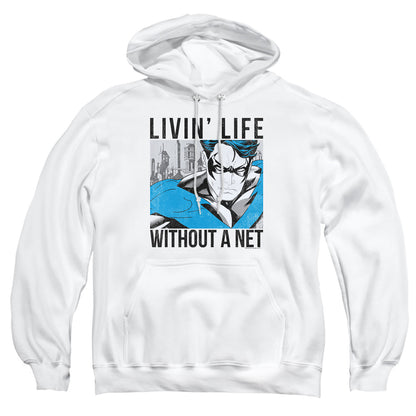 Batman Without A Net Mens Hoodie White Officially Licensed