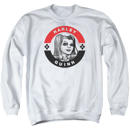 Batman Harley President Circle Mens Crewneck Sweatshirt White