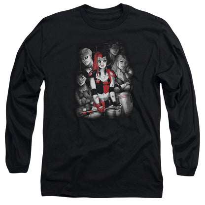 Batman Bad Gals Bw Mens Long Sleeve Shirt Black Officially Licensed