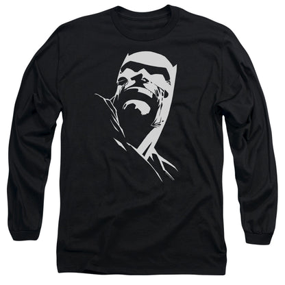 Batman Dkr Head Mens Long Sleeve Shirt Black Officially Licensed