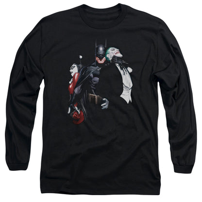 Batman Joker Harley Choke 
 Mens Long Sleeve Shirt Black Officially Licensed