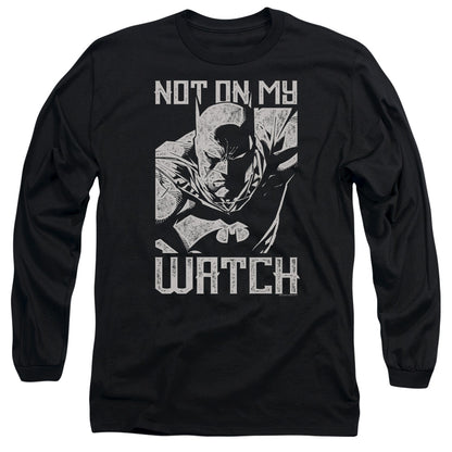 Batman Watch Mens Long Sleeve Shirt Black Officially Licensed