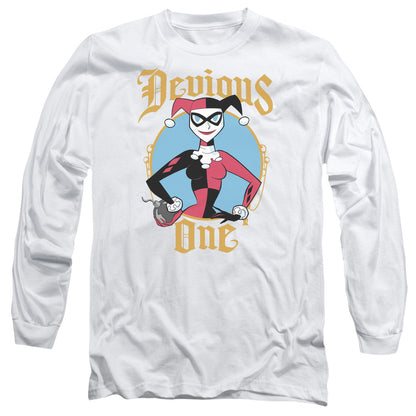 Batman Devious One Mens Long Sleeve Shirt White Officially Licensed