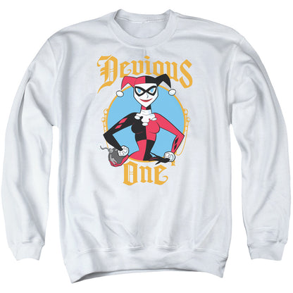 Batman Devious One Mens Crewneck Sweatshirt White