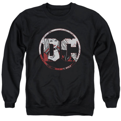 Batman Dc Logo Harley Mens Crewneck Sweatshirt Black