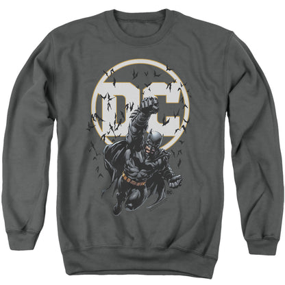 Batman Batman Dc Mens Crewneck Sweatshirt Charcoal