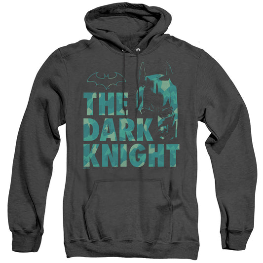 Batman Cutting Pattern Heather Mens Hoodie Black Officially Licensed