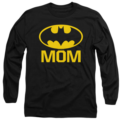 Batman Bat Mom Mens Long Sleeve Shirt Black Officially Licensed