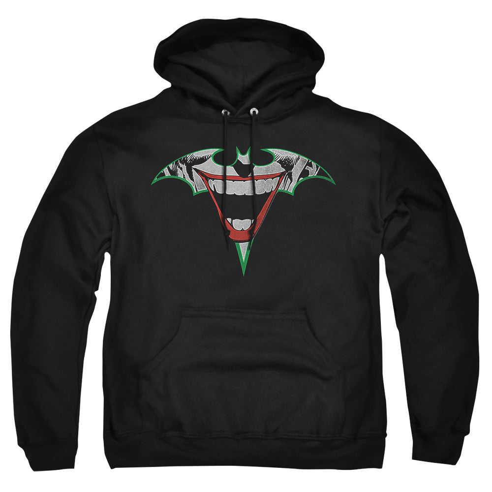 Batman Joker Bat Logo Mens Hoodie Black Officially Licensed